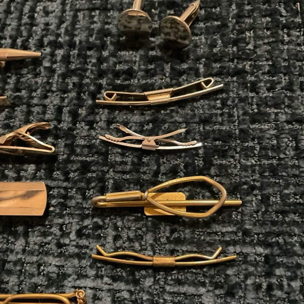 Gold-Tone Men's Tie Clip Bundle - Classic Sleek Design
